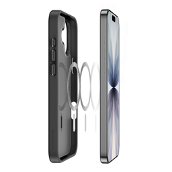 Матовый защитный чехол черного цвета с MagSafe для iPhone 17, серия Yind Series от Dux Ducis