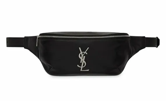 Поясная сумка Saint Laurent Cassandre Classic из кожи черный