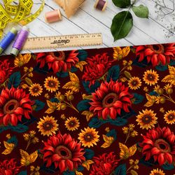 Ткань ниагара подсолнухи и подсолнечное поле