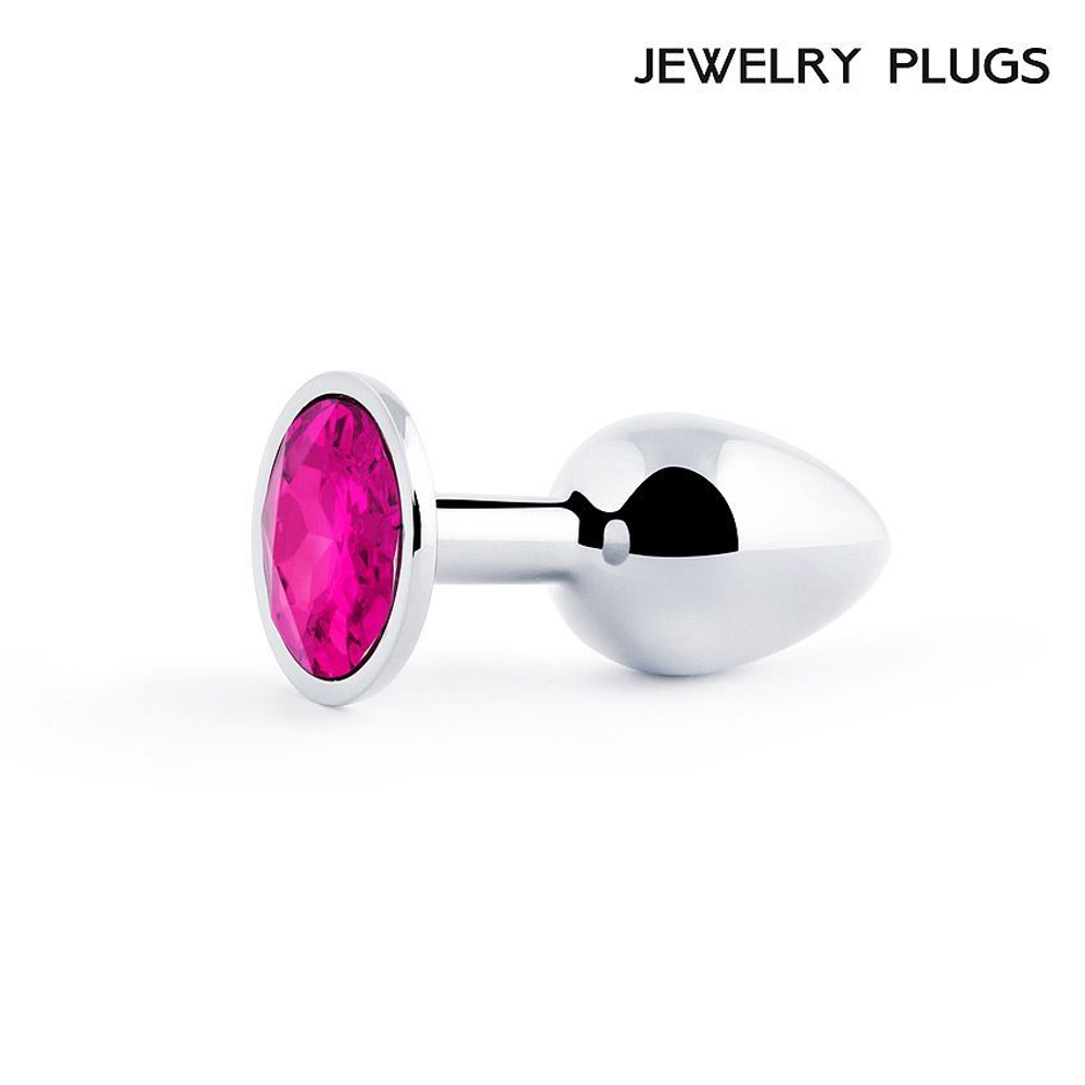 Silver plug small (втулка анальная) цвет кристалла рубиновый, l 72 мм, d 28 мм, вес 50г, арт. ss-14