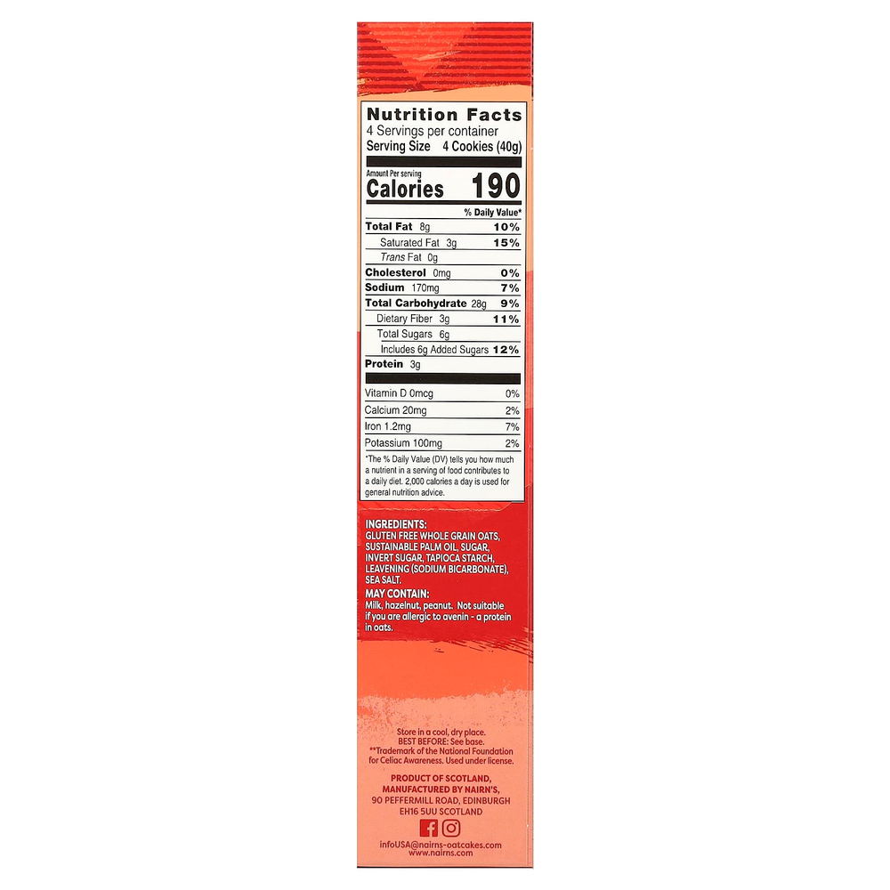 Nairn's, Oat Grahams, без глютена, оригинальный продукт, 160 г (5,64 унции)