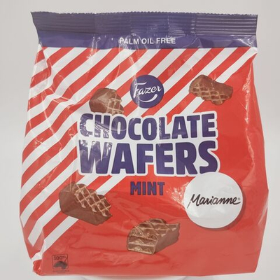 Вафли в шоколаде Fazer Chocolate Wafers Marianne Mint со вкусом мяты 175 г (из Финляндии)