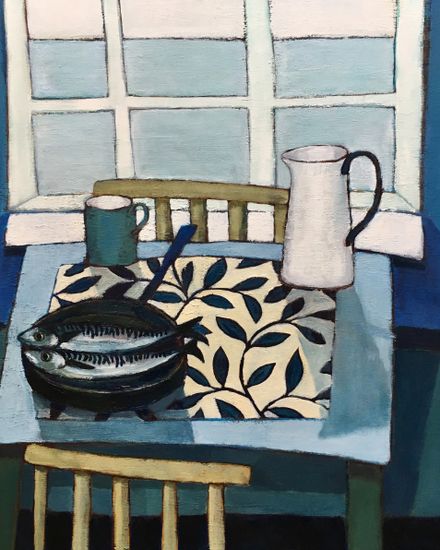 Интерьерное жикле "Mackerel and jug"