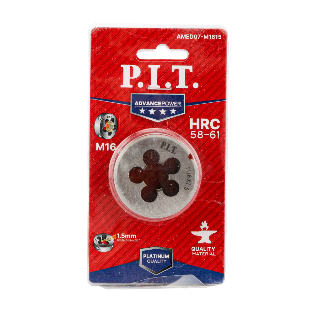 (ХОС) Плашка метрическая P.I.T. AMED07-M1615 (M16 x 1,5мм)