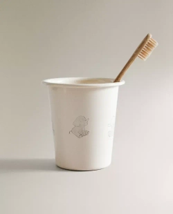 ZARA HOME ДЕТСКИЙ СТАКАН ДЛЯ ЗУБНЫХ ЩЕТОК, КРЕМОВЫЙ