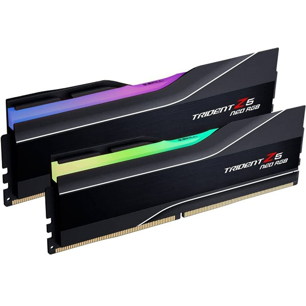 Оперативная память DIMM DDR5 64Gb, 6000Mhz, 2x32Gb, G.Skill Trident Z5 NEO RGB Black (F5-6000J2836G32GX2-TZ5NR)