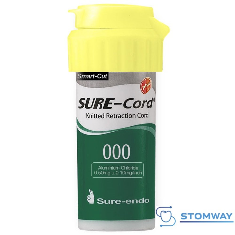 Sure-cord Plus #000 с пропиткой (254см) Шуре Корд Плюс №000, ретракционная нить десневая