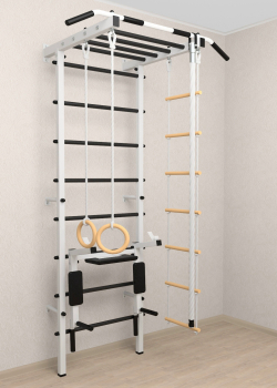 Шведская стенка Sv Pro рукоход 853 (Турник Pro рукоход/Брусья/стойка/Канат/Кольца/Лестница)