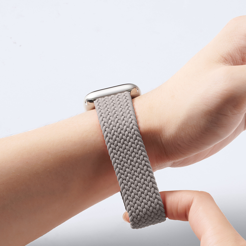 Эластичный ремешок темно-серого цвета (Clay) для смарт часов Apple Watch размером 38, 40, 41 и 42MM, серия Mixture Ultra Series от Dux Ducis