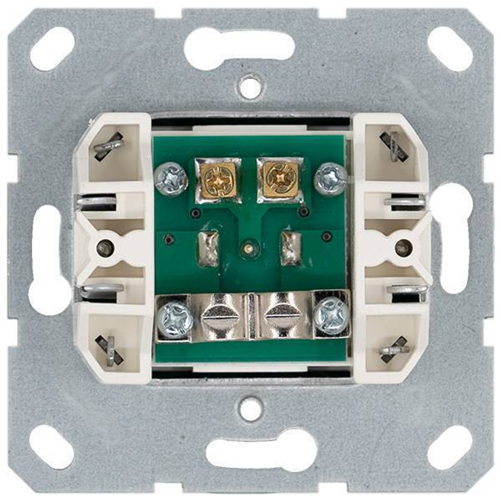 Розетка TV Φ9.5mm проходная с накладкой, цвет Алюминий