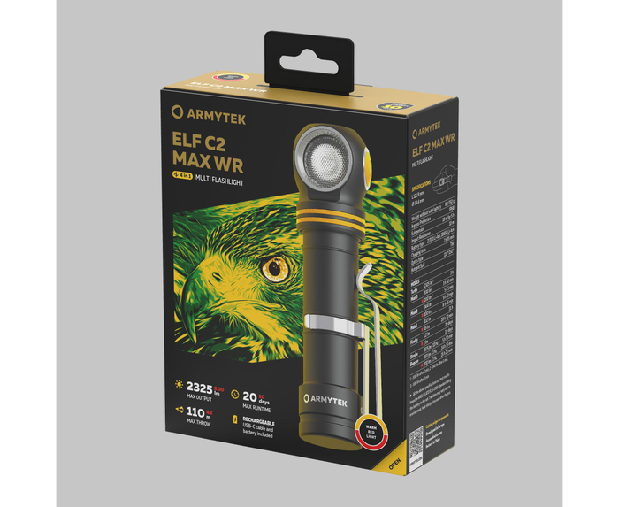 Фонарь Armytek Elf C2 Max WR USB-C Warm (F10801W)