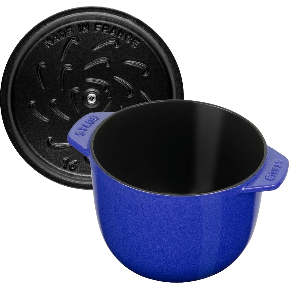 STAUB Чугунная кастрюля Cocotte 3 л 20 см синяя EAN 3272340043987