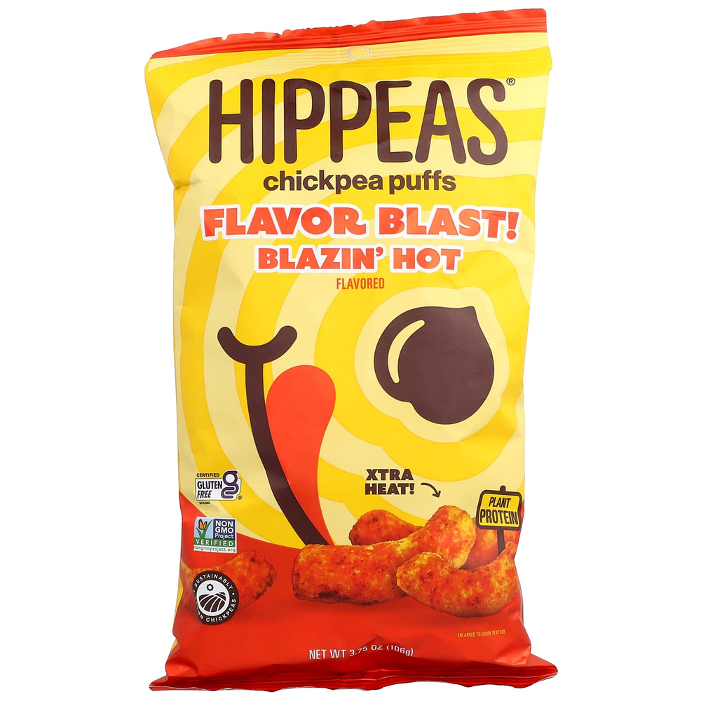 Hippeas, колечки из нута, острый вкус, 106 г (3,75 унции)