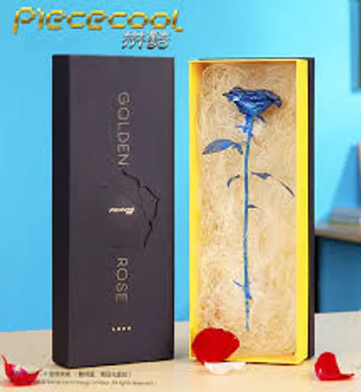Piececool Golden Rose (голубая) HP099C-B собранная