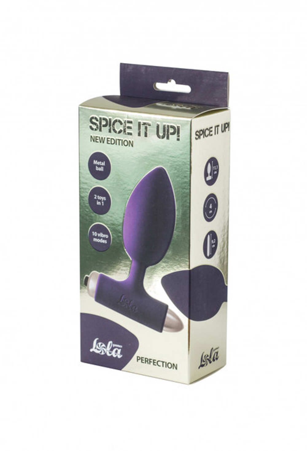 Анальная пробка с вибрацией Spice it up New Edition Perfection Ultraviolet (Цвет: фиолетовый)