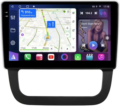 Магнитола для Volkswagen Jetta 5 2005-2010 (климат 2) - FarCar S500-TS18 монитор 10.36" QLED на Android 14, CarPlay, 4G SIM-слот