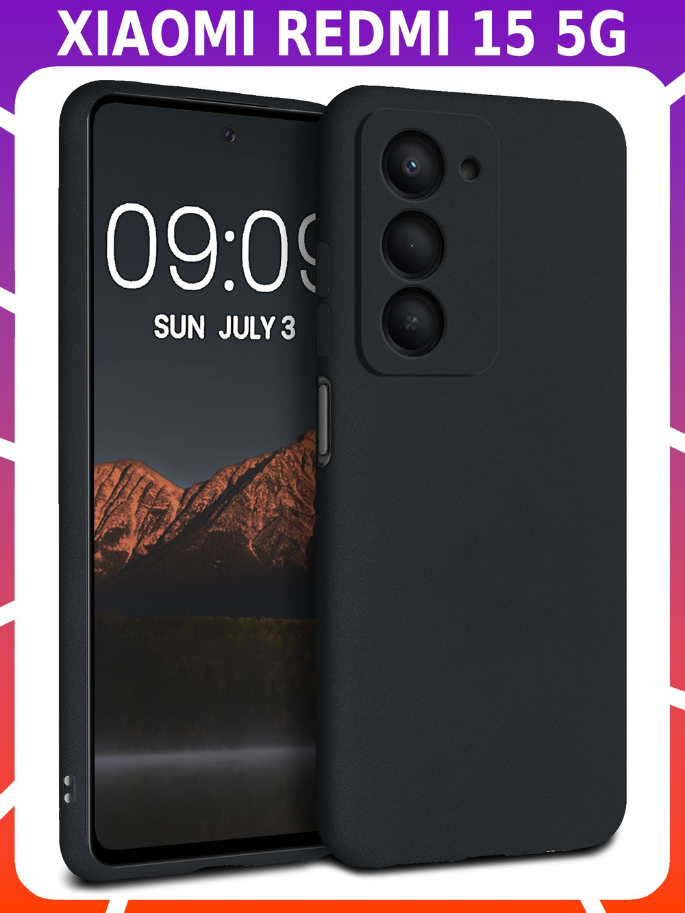 Мягкий Soft Touch чехол из силикона для XIAOMI REDMI 15 5G с бархатной подкладкой