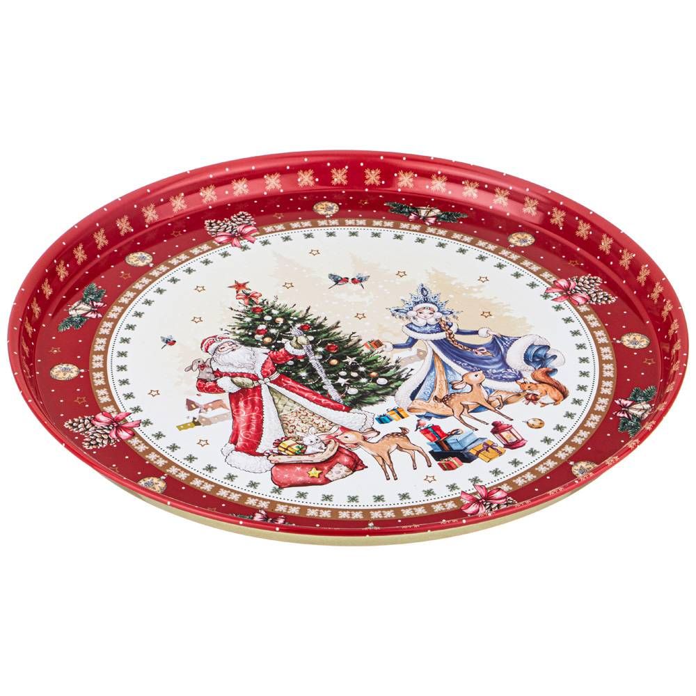 ПОДНОС СЕРВИРОВОЧНЫЙ AGNESS "CHRISTMAS COLLECTION" 33*2,1 СМ