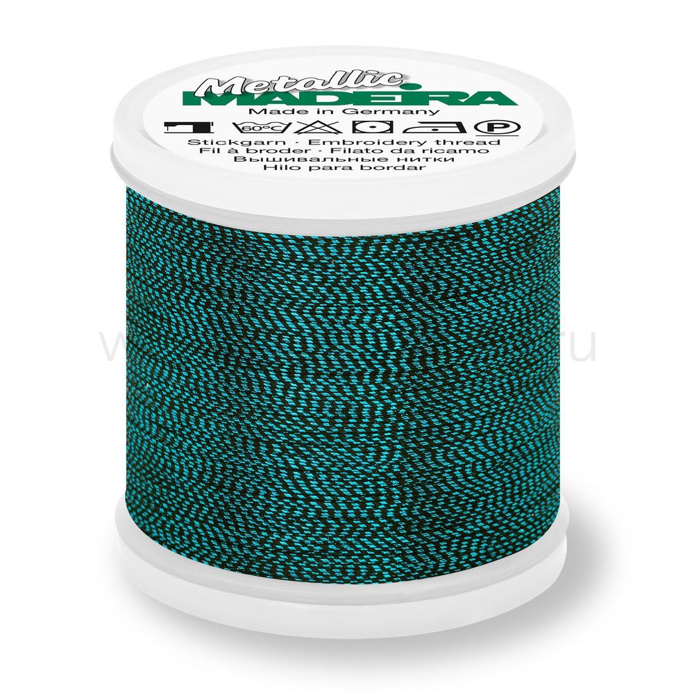Нитки вышивальные металлизированные Madeira Metallic №40, 200 м, цв. 465, 9842, 5 катушек