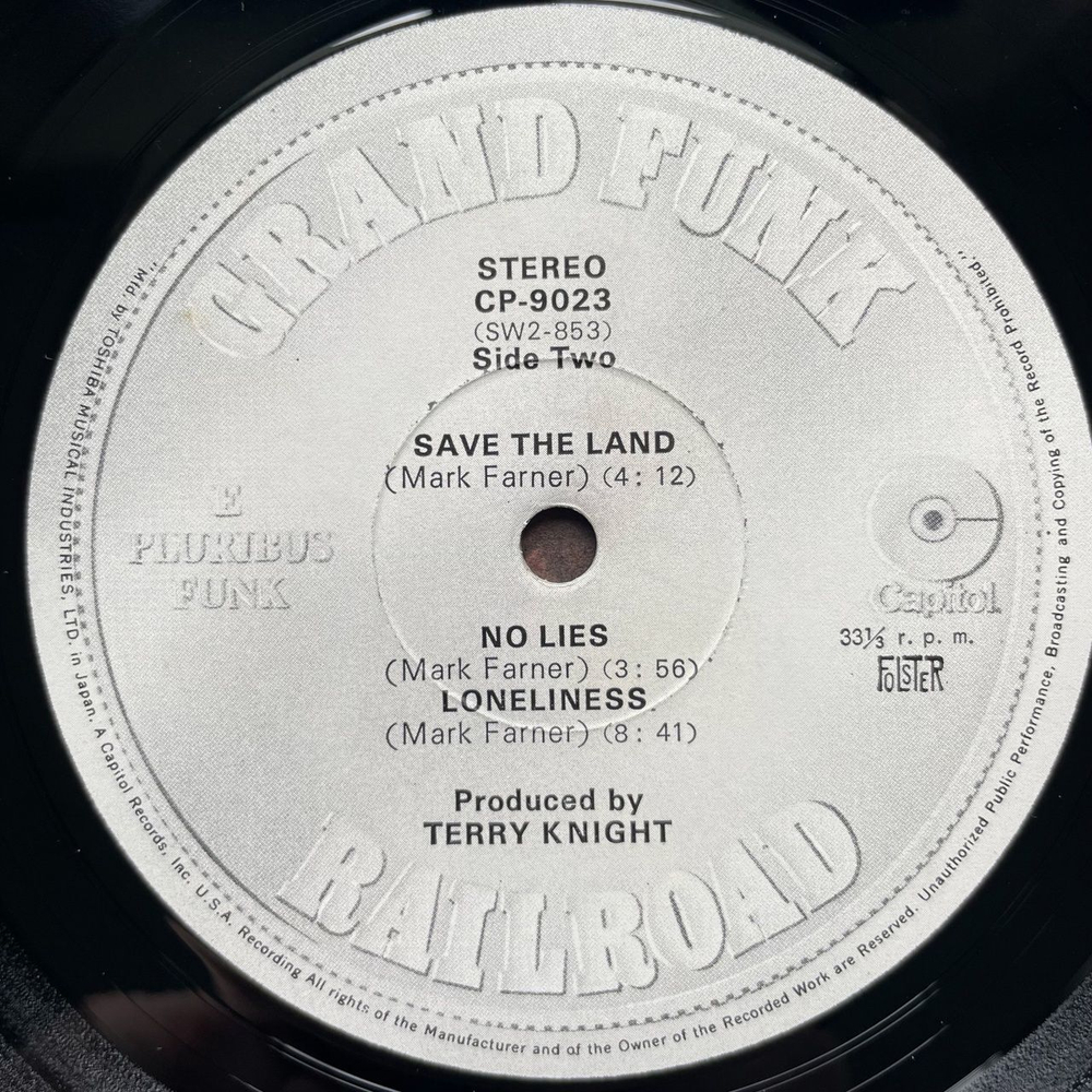Винтажная виниловая пластинка LP Grand Funk Railroad E Pluribus Funk (Japan 1971) Loneliness