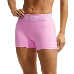 Женские теннисные шорты Nike Pro Dri-Fit 365 Mid-Rise 3in - pink rise/white