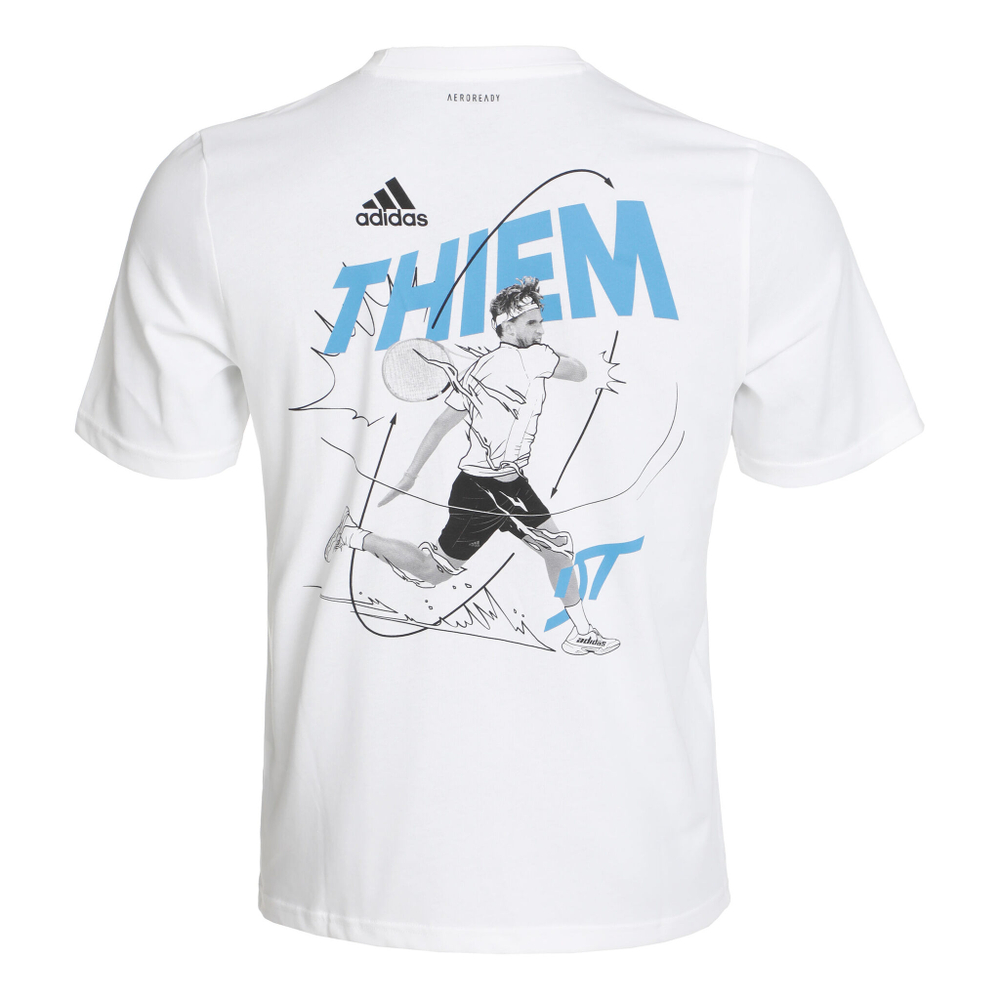 Мужское теннисное поло adidas Thiem Graphic T-Shirt Men - White