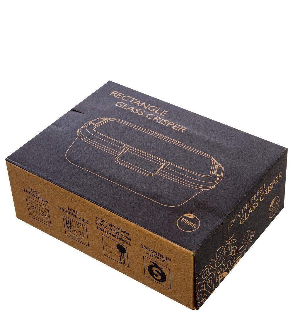 GAEM Home HM-01/25-B Контейнер прямоугольный стеклянный 1020 мл