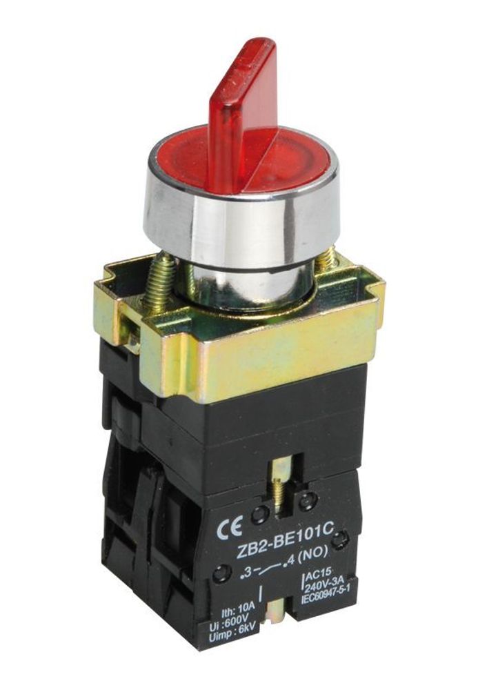 Переключатель LAY5-BK2465 на 2 положения красный IEK Переключатель LAY5-BK2465 на 2 положения красный IEK