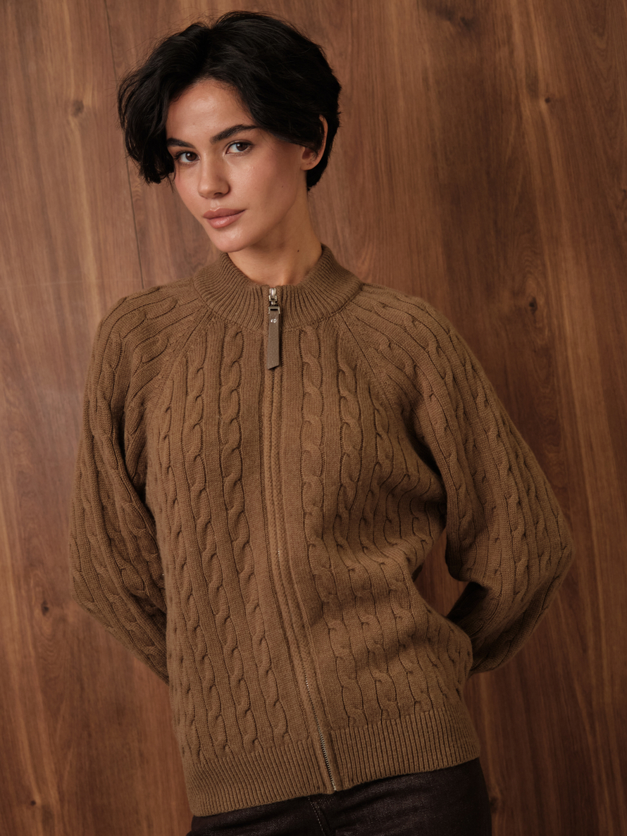 Кардиган на молнии "Rosalind" C0478-8102 хаки