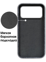 Мягкий тканевый чехол для IPHONE 17 PRO с бархатной подкладкой и усиленной защитой камеры
