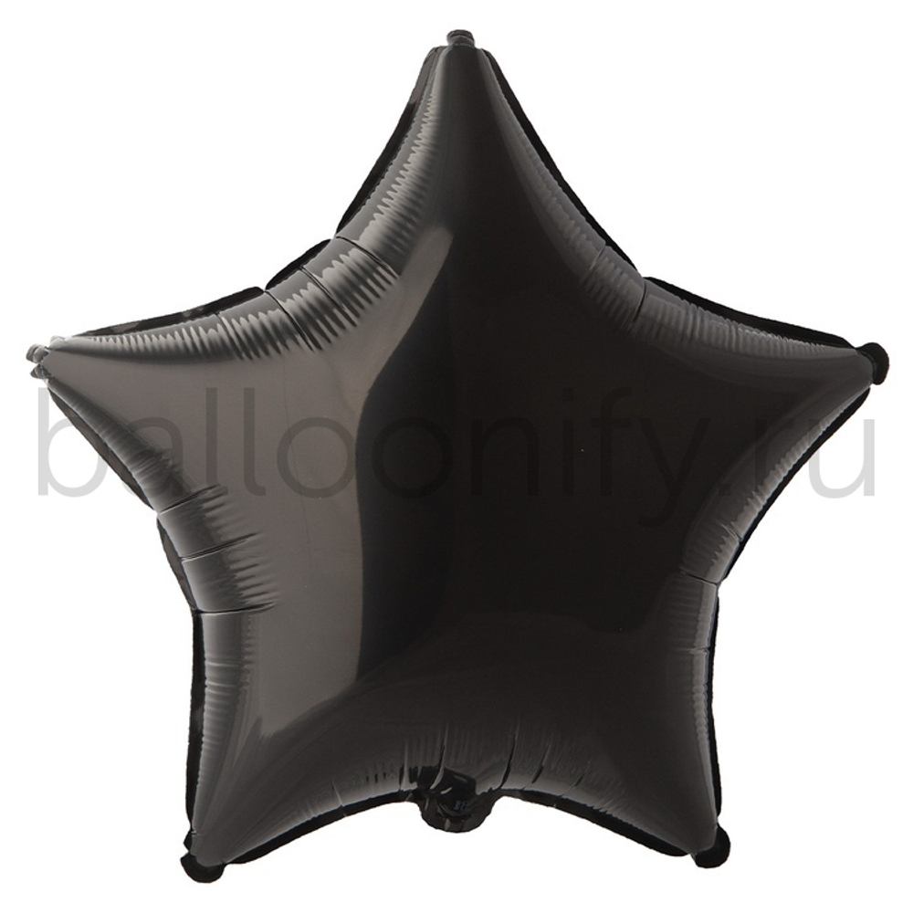 Фольгированная фигура, звезда, 18"/46СМ Пастель Black