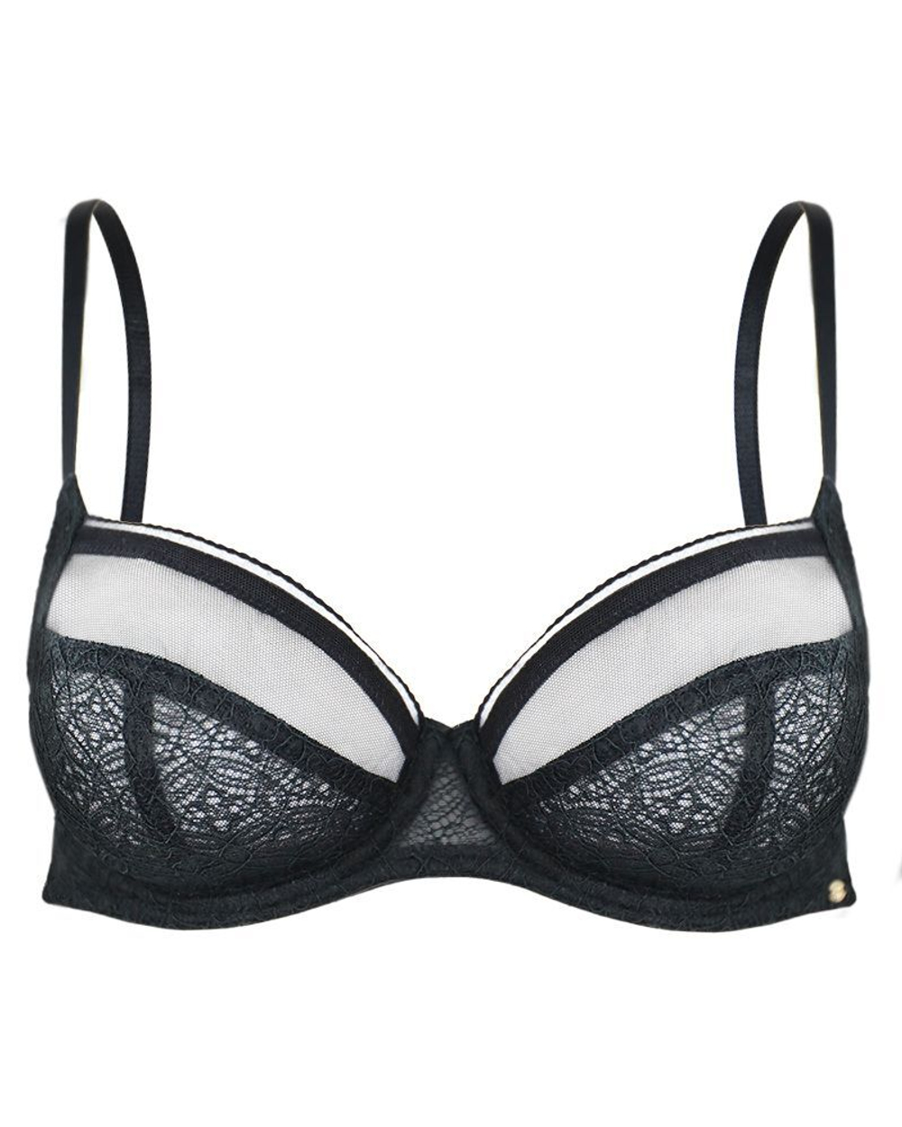 Бюстгальтер с мягкой кружевной чашкой Delicate Lace (Размер: 34F) (Цвет: черный)