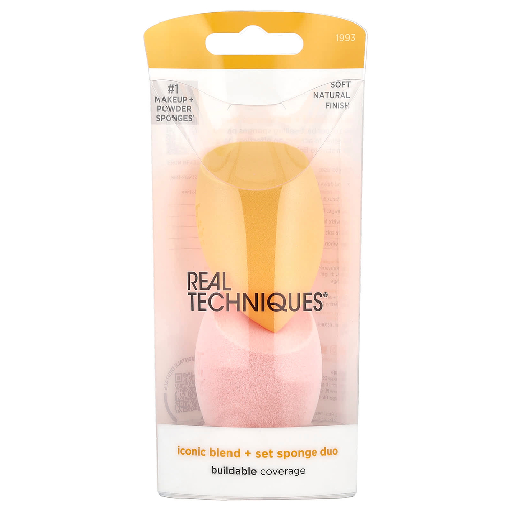 Real Techniques, Iconic Blend + Set Sponge Duo, 2 шт.