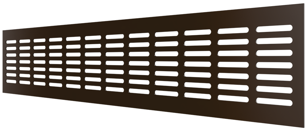 Решетка переточная алюминиевая с анодированным покрытием 480x80, Dark bronze. 4808DP Al Dark bronze