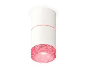 Комплект накладного светильника с композитным хрусталем 1*MR16 GU5.3 XS7401222 SWH/PI белый песок/розовый (C7401, A2073, C7401, N7193)DIY System Complects Ambrella