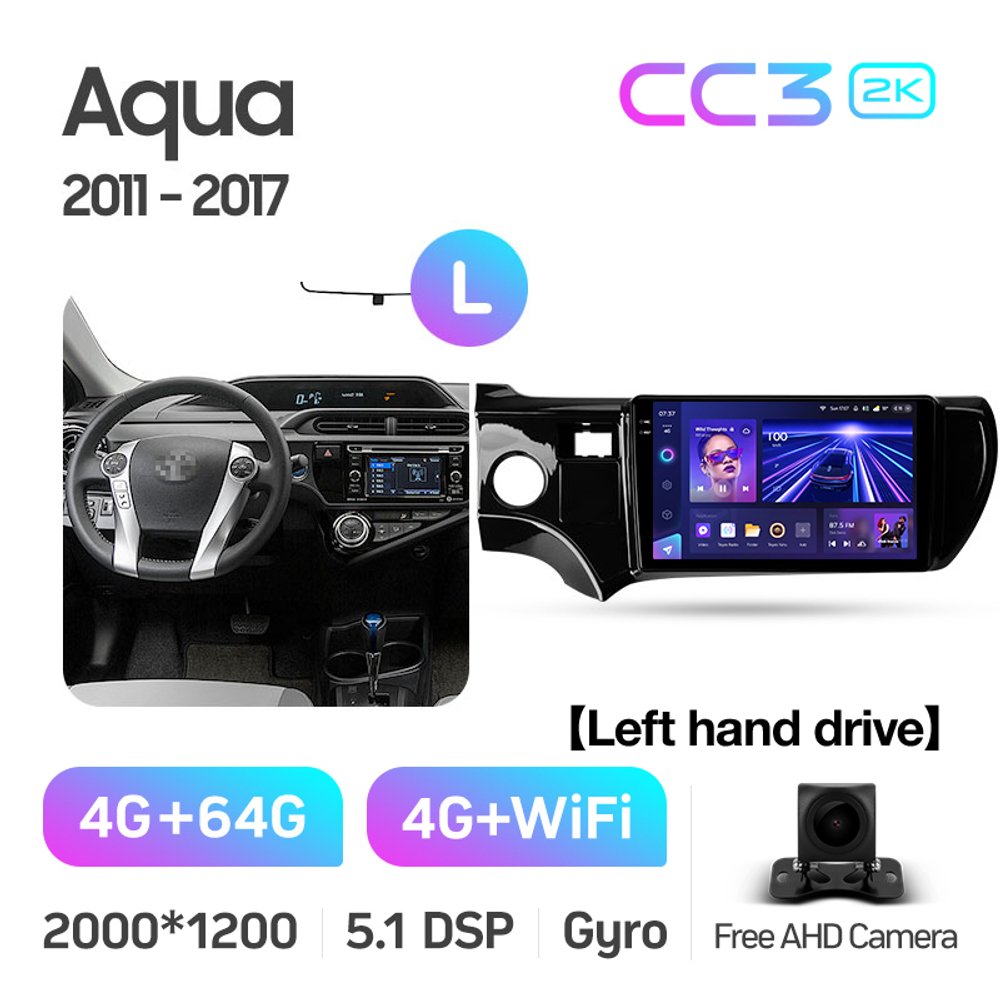 Teyes CC3 2K 9"для Toyota Aqua 2011-2017