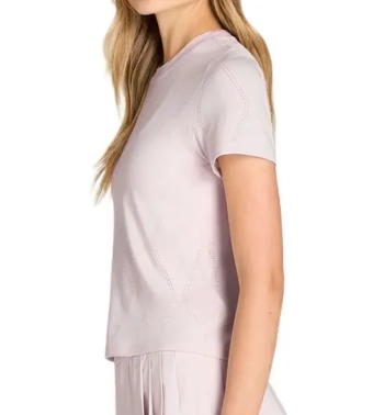 Женская теннисная футболка Wilson Seamless Short Sleeve - lilac ash