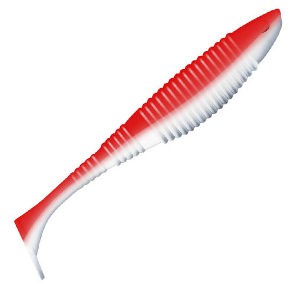 Приманка ZUB-WIBRA 150мм(5,9")-3шт, (цвет 039) красный верх-белый низ