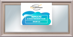 Зеркало настенное в раме 20x50