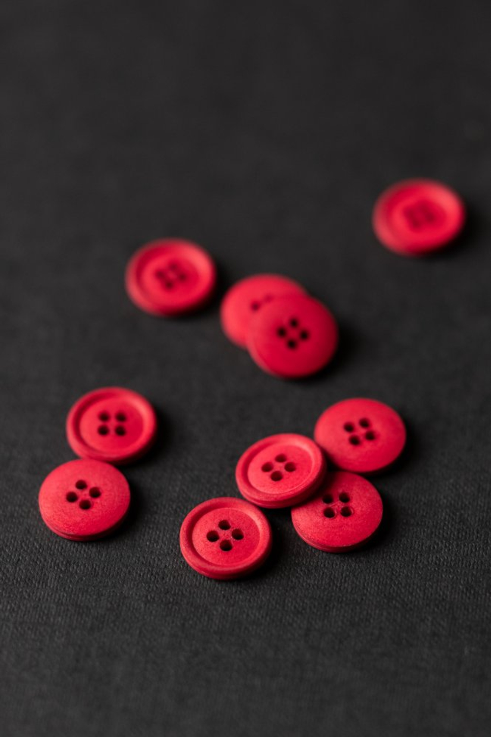 Хлопковые пуговицы 11mm – classic red