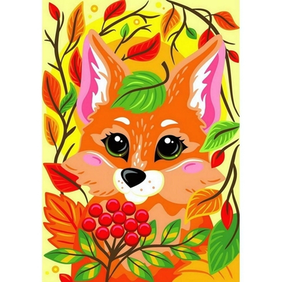 Картина по номерам 20*30 см "Осенняя лисичка" (Lori)