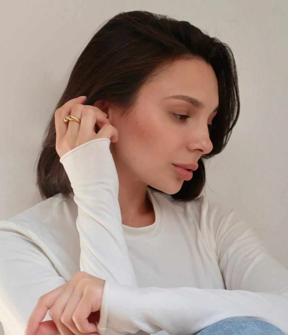Кольцо  asymmetric gold