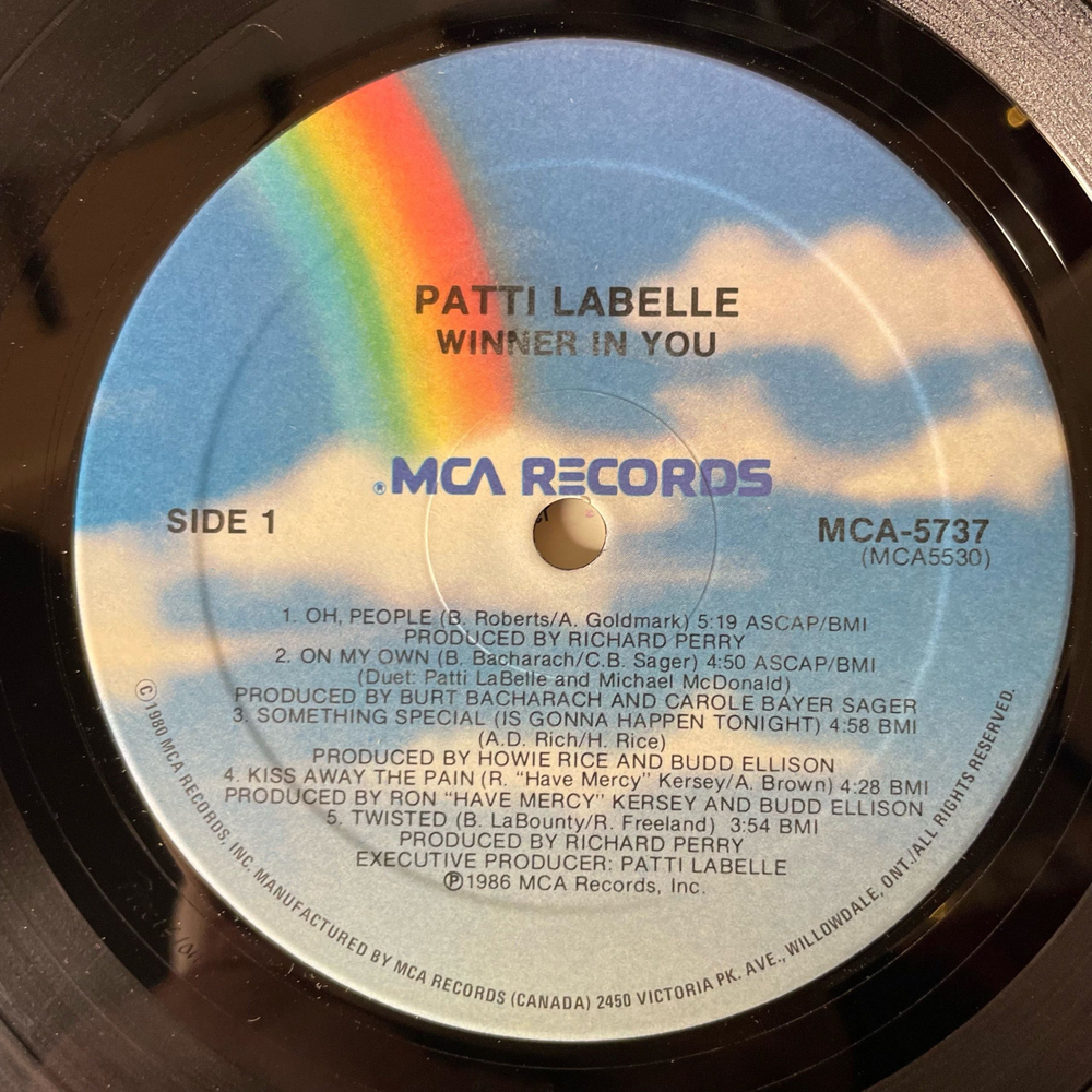 Винтажная виниловая пластинка LP Patti LaBelle Winner In You (США 1986)