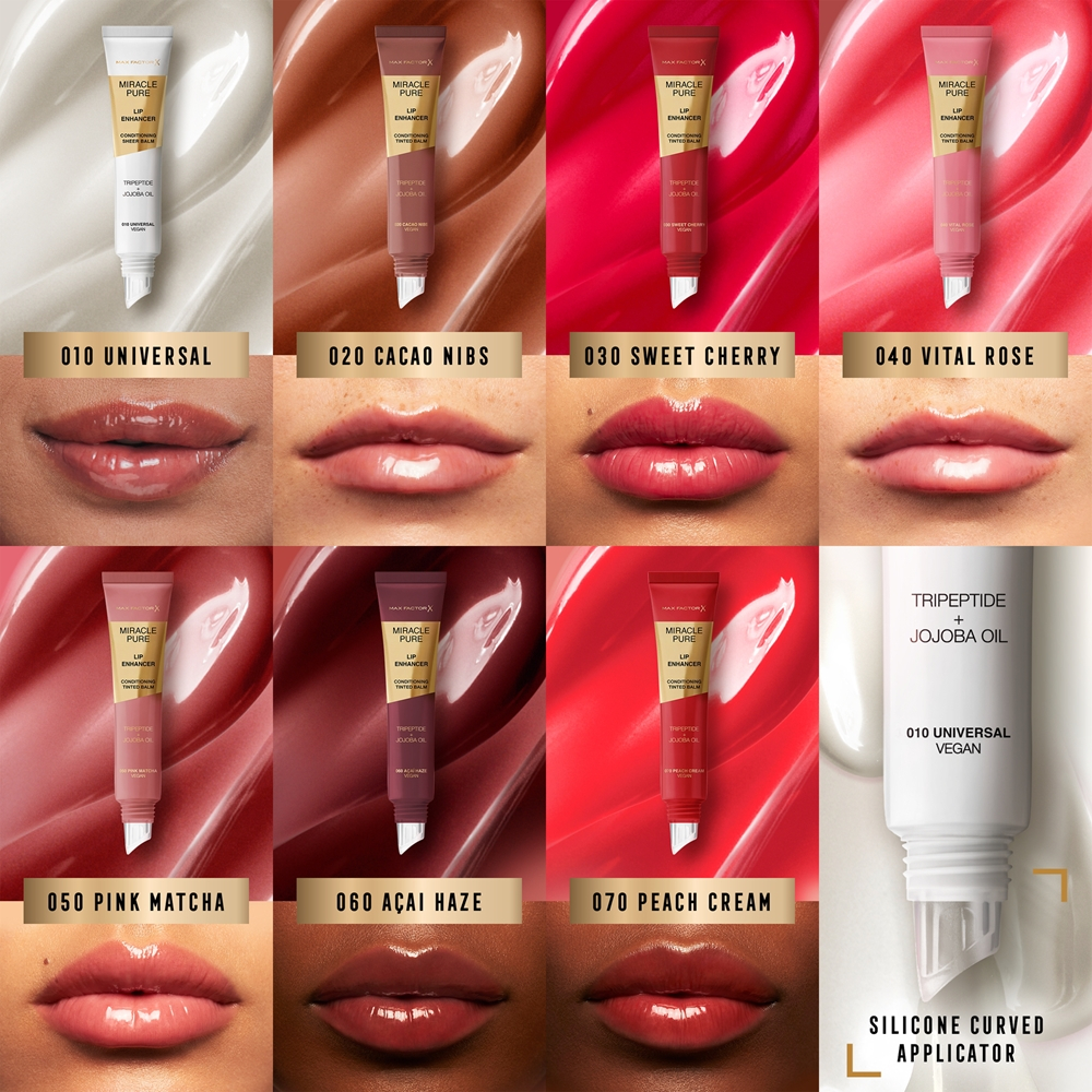 Max Factor Miracle Pure Lip Enhancer - Увлажняющий блеск для губ оттенок 050 Pink Matcha, 12 ml
