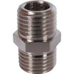 Ниппель STOUT SFT 0004 - 1/4" (для стальных труб, латунь никелированная)