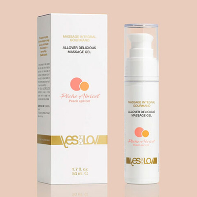 Массажный гель 3в1 с ароматом персика и абрикоса Yesforlov "ALLOVER DELICIOUS GEL"