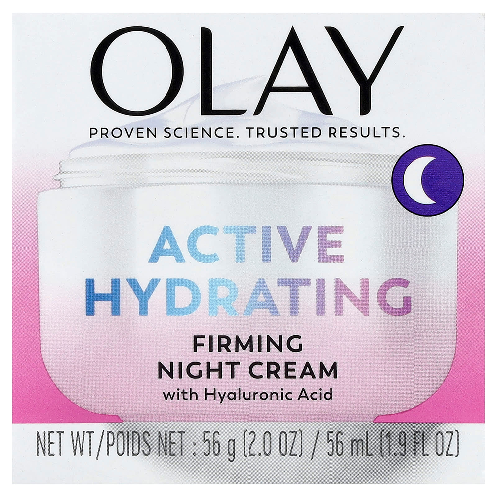 Olay, активный увлажняющий ночной крем для упругости кожи, 56 мл (1,9 жидк. унции)