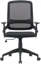 Кресло Cactus CS-MC313 черный сетка/ткань низк.спин. крестов. пластик пластик черный