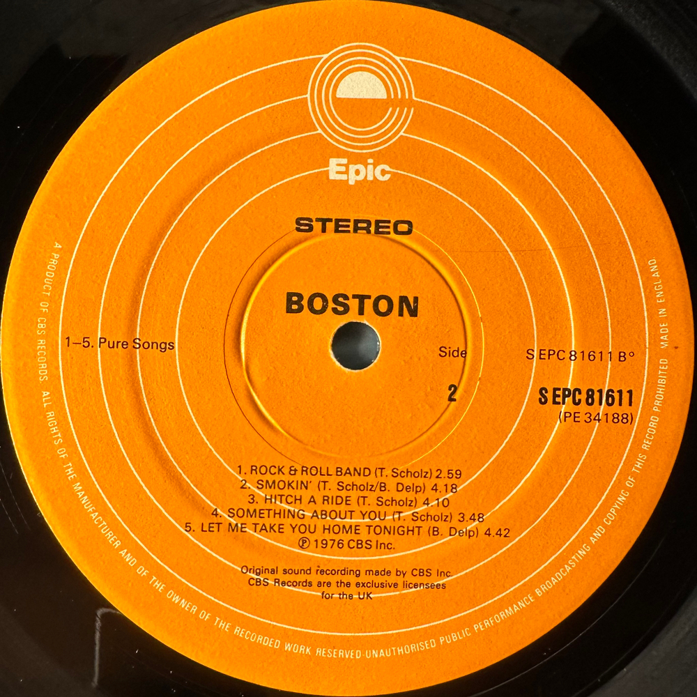 Boston ‎– Boston (Англия 1976г.)