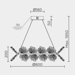 Подвесная люстра MODELUX ML.2412.800 BK